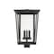 Z-Lite Seoul 3 Light Outdoor Post Mount Fixture, Oil Rubbed Bronze & Clear 571PHXLS-ORB - alternate 5